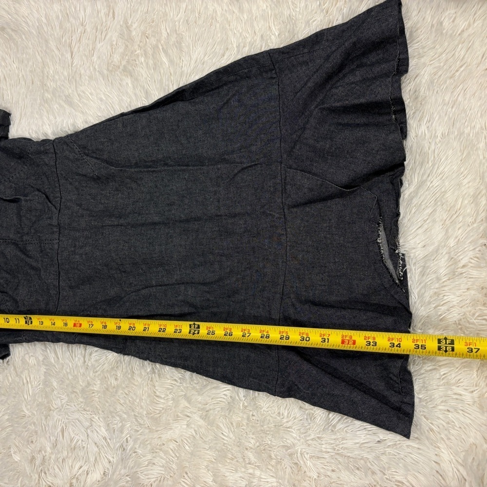 Banana Republic Blue Chambray Sheath Peplum Dress Size 4 - Picture 6 of 16